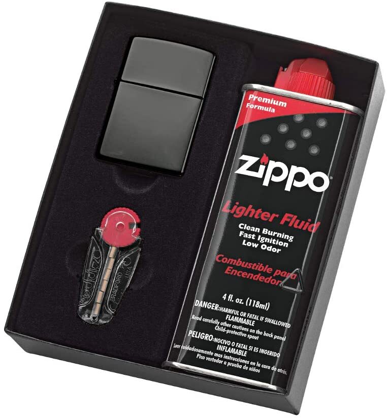 Load image into Gallery viewer, Zippo Black Ice Lighter Gift Box with Fluids + Flints-1