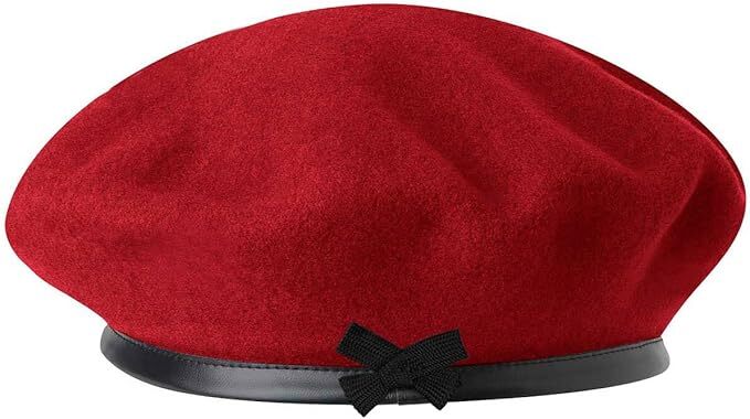 Load image into Gallery viewer, KANGOL Wool Monty Beret French Hat Military Cap in Red