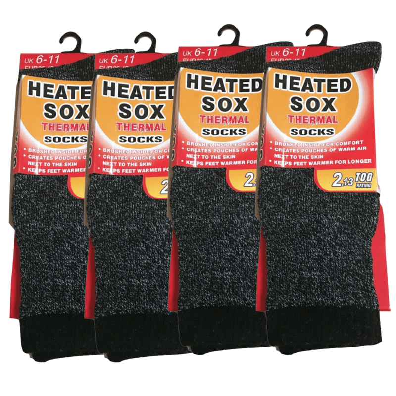 Load image into Gallery viewer, 4 Pairs Mens THERMAL HEATED SOCKS Warm Winter Comfort Mens Work Sox Ski BULK - 6-11 UK-1