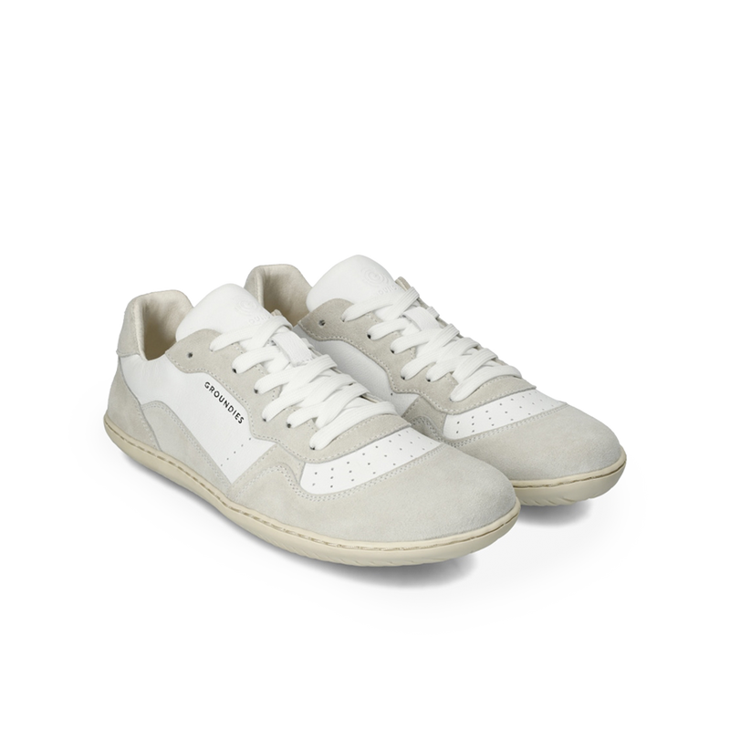 Load image into Gallery viewer, Groundies Nova GO1 Men's Barefoot Sneakers – White/Off-White