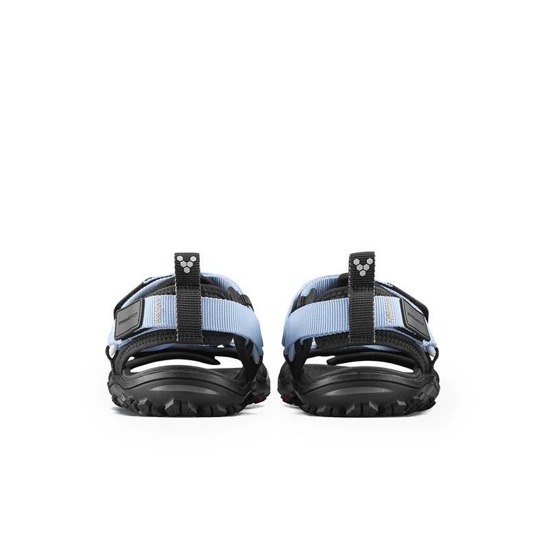 Load image into Gallery viewer, Vivobarefoot Tracker Ora Sandal Womens Skyway backside view showcasing breathable and rugged design for outdoor enthusiasts.