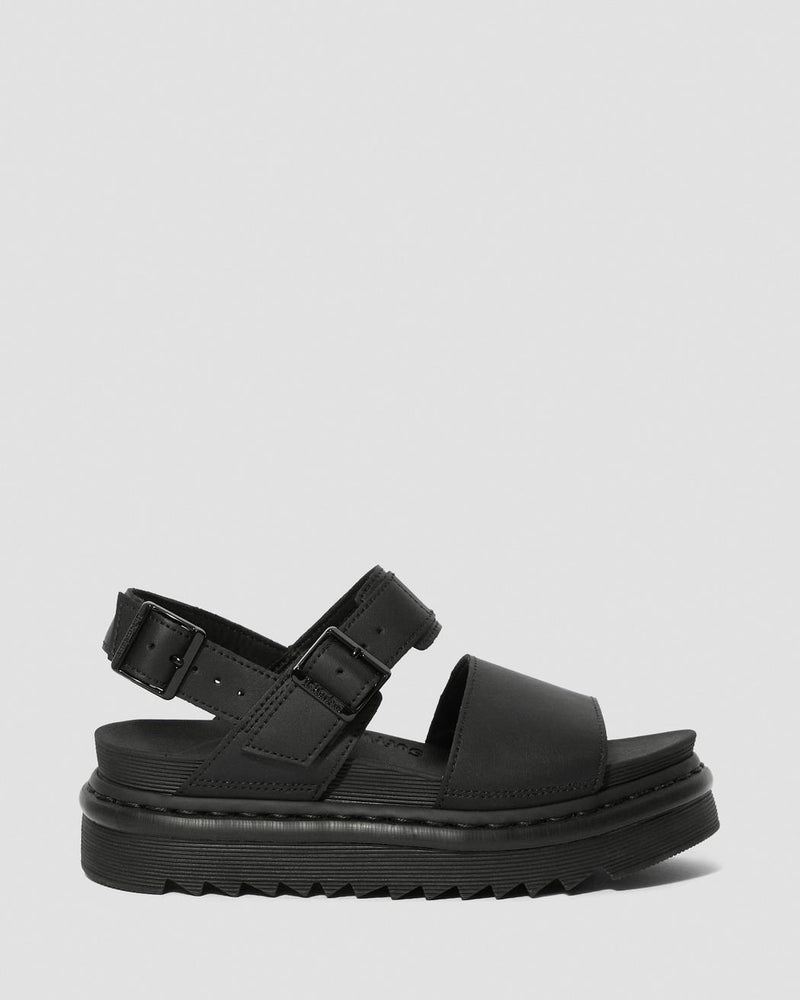 Load image into Gallery viewer, Dr. Martens Womens Voss Sandals Doc Martins Dr Adjustable Summer - All Black