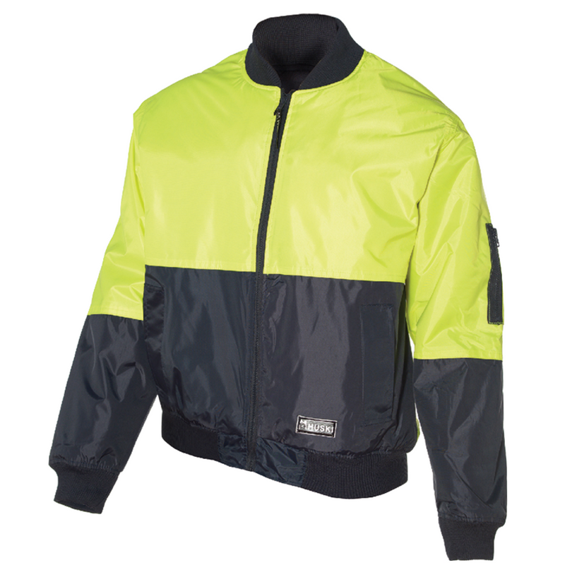 Load image into Gallery viewer, HUSKI 3M Flyer Fully Waterproof Bomber Jacket Hi Vis Work Quilted Lining - Orange