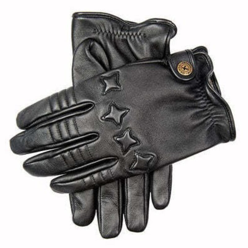 Load image into Gallery viewer, The Suited Racer x Dents Mens Cashmere Lined Leather Driving Gloves - Black-0