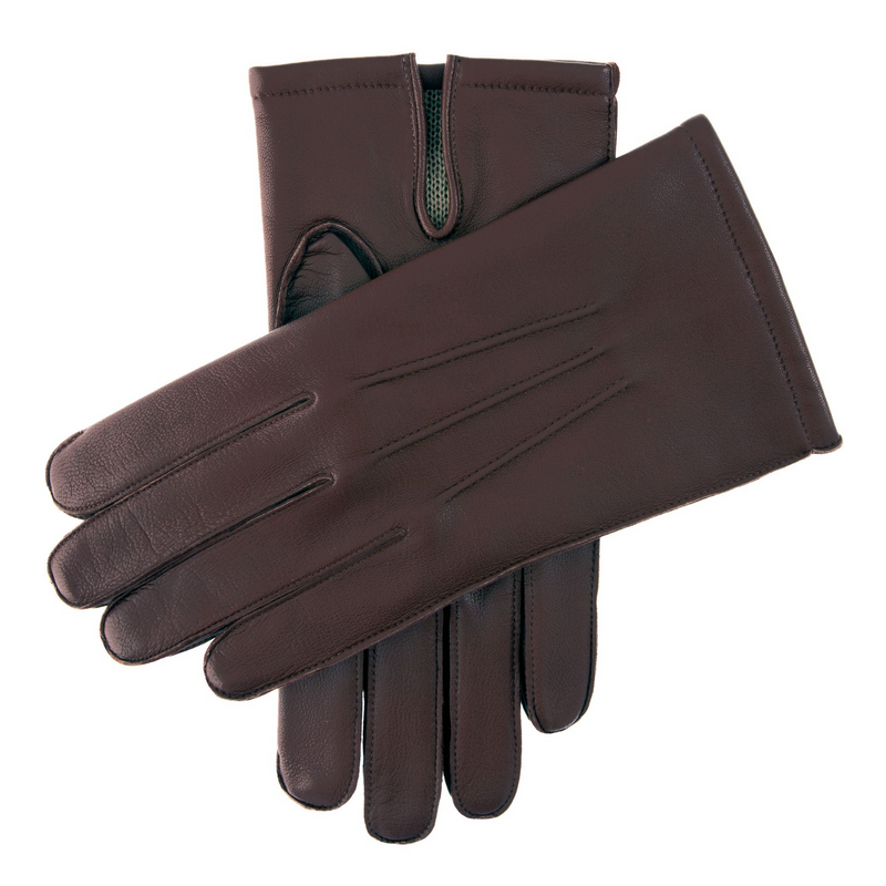 Load image into Gallery viewer, Dents Mens Leather Keston Gloves w/ Palm Vent & 3-Point Stitch Detail - Brown-0