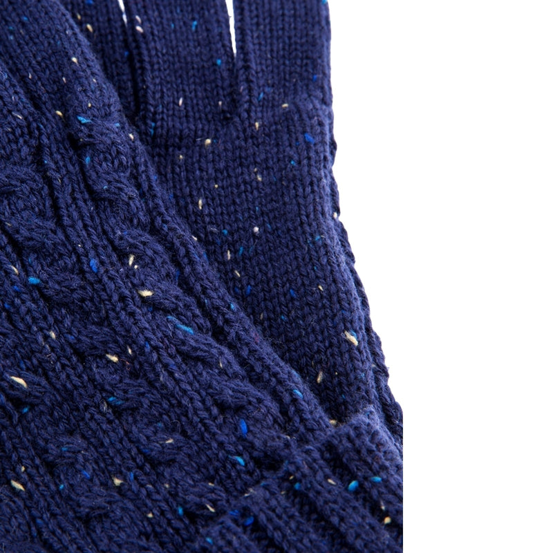 Load image into Gallery viewer, Dents Fareham Mens Cable Knit Gloves Warm Winter Thick - Royal Blue-4