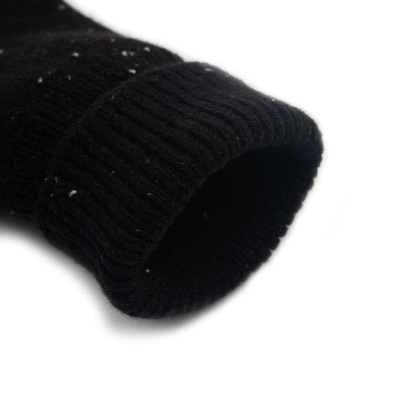Load image into Gallery viewer, Dents Mens Fingerless Wool Blend Knitted Gloves w/ Marl Yarn in Black-3