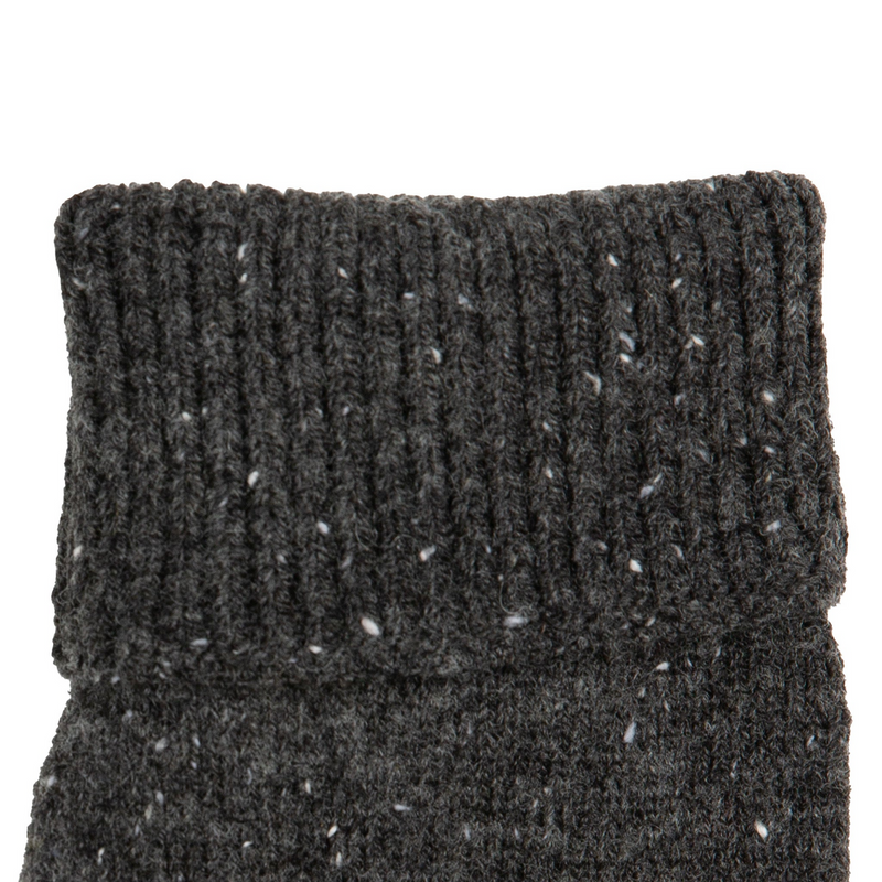 Load image into Gallery viewer, Dents Mens Fingerless Wool Blend Knitted Gloves w/ Marl Yarn in Charcoal-4
