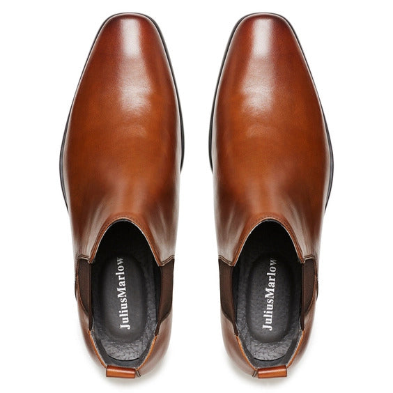 Load image into Gallery viewer, Julius Marlow Mens Kick Chelsea Work Leather Boots Shoes - Cognac-4