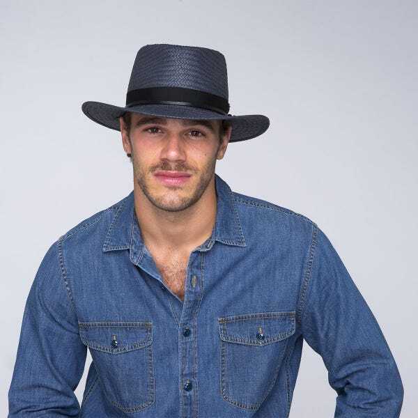 Load image into Gallery viewer, Bailey Mens Dreyer Paper Straw Hat Fedora Woven - Slate-4