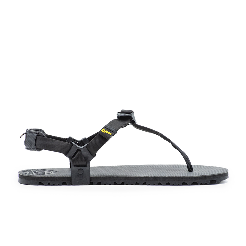 Load image into Gallery viewer, Luna Oso Flaco Winged Edition Black Sandals