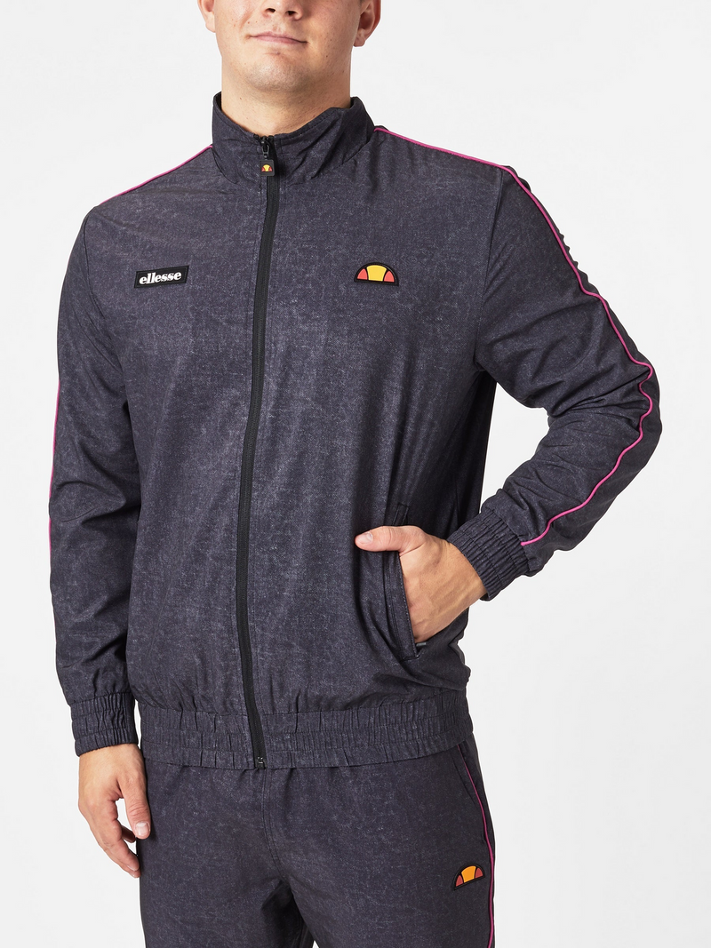 Load image into Gallery viewer, Ellesse Mens Sampratio Tennis Tracksuit Jacket Warmup in Charcoal Size Medium-1