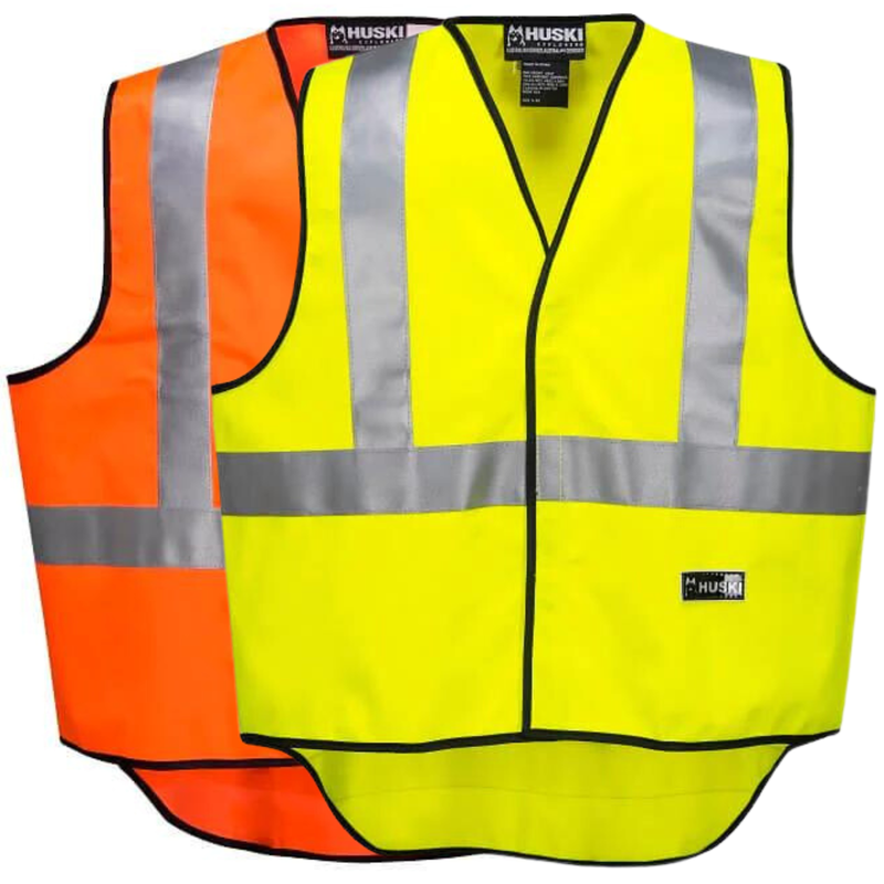 Load image into Gallery viewer, HUSKI Hi Vis Patrol Vest 3M Reflective Tape Safety Workwear High Visibility - Orange