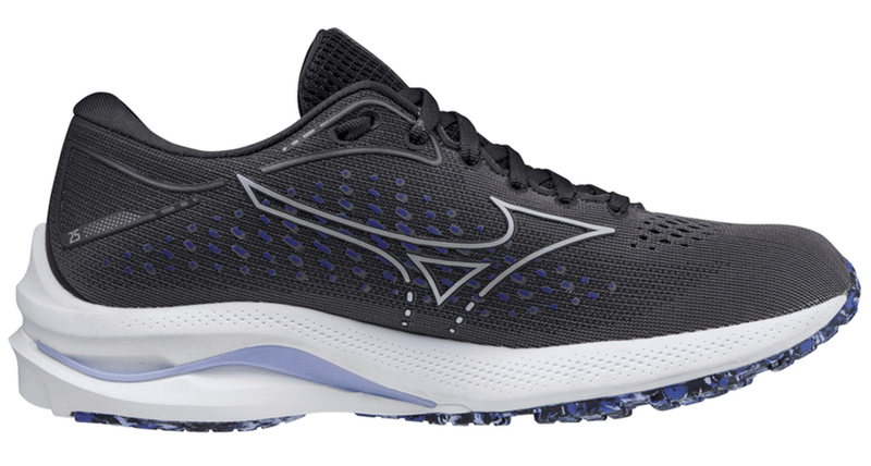 Load image into Gallery viewer, Mizuno Womens Wave Rider 25 Running Shoes - Grey/Purple
