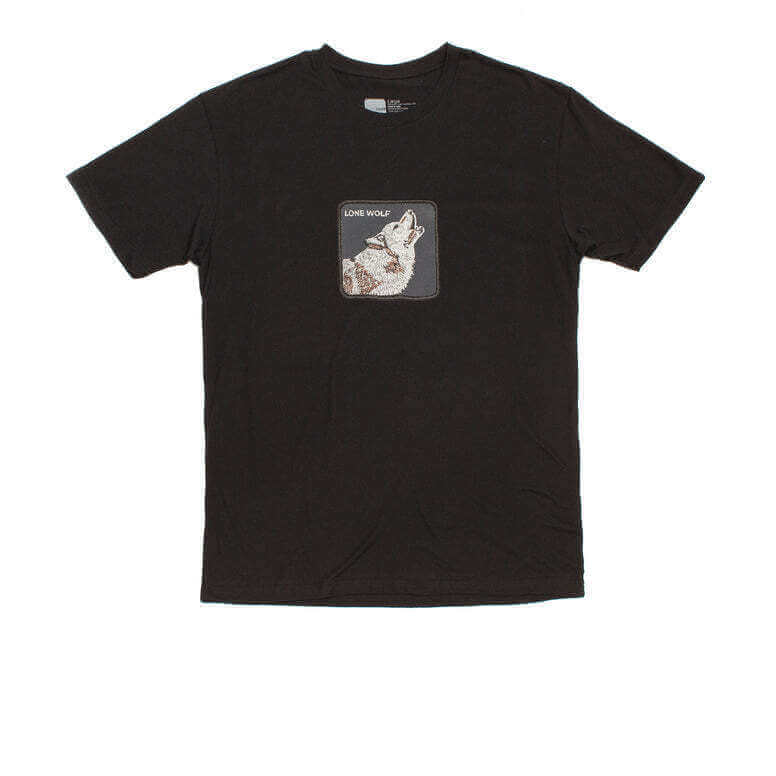 Load image into Gallery viewer, Goorin Bros The Animal Farm T Shirt Wolf - Made in Portugal - Black
