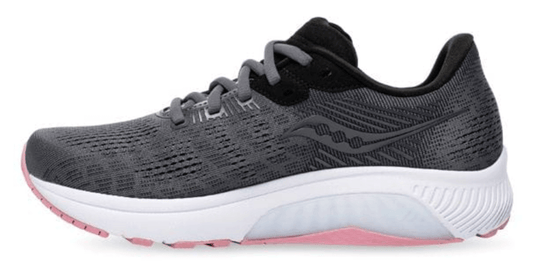 Saucony Womens Wide Guide 14 Shoes - Charcoal/Rose