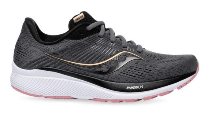 Saucony Womens Wide Guide 14 Shoes - Charcoal/Rose | Adventureco