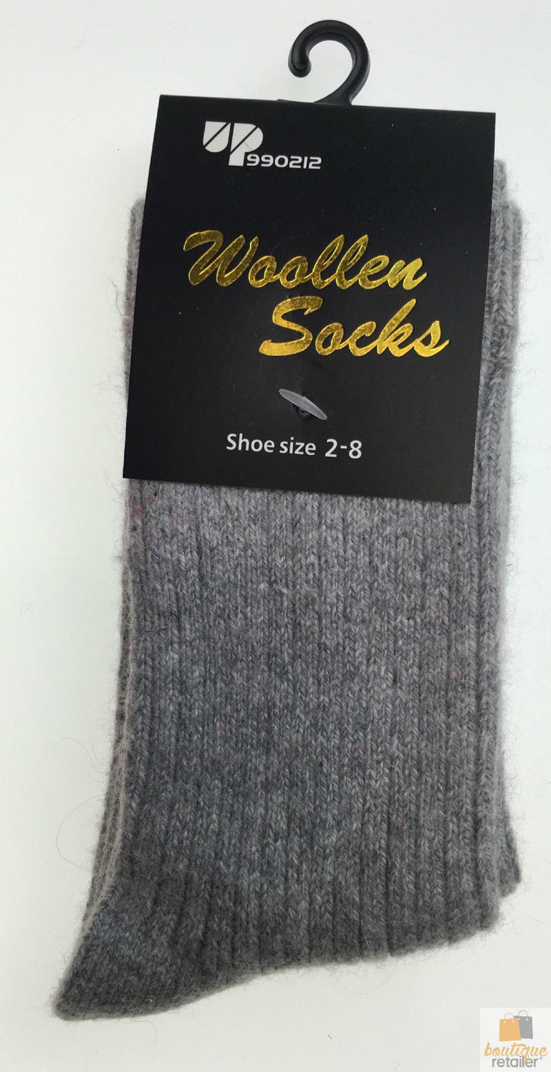 Load image into Gallery viewer, 2 Pairs WOOL BLEND SOCKS Ladies Womens Thick Soft Work Thermal Warm Winter