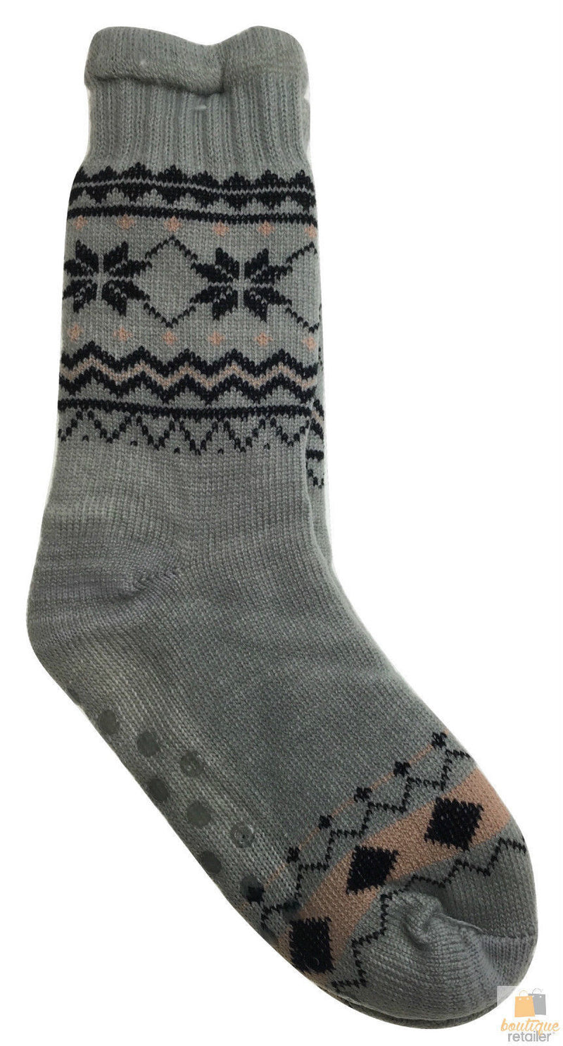 Load image into Gallery viewer, 3 Pairs Mens Non Slip Thick Fur Warm Winter Bed Socks Thermal Warm Cushion BULK