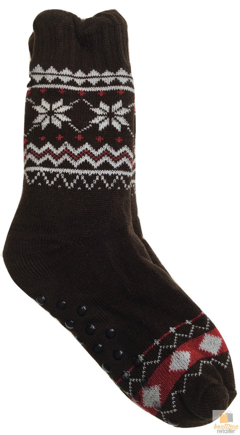 Load image into Gallery viewer, 3 Pairs Mens Non Slip Thick Fur Warm Winter Bed Socks Thermal Warm Cushion BULK