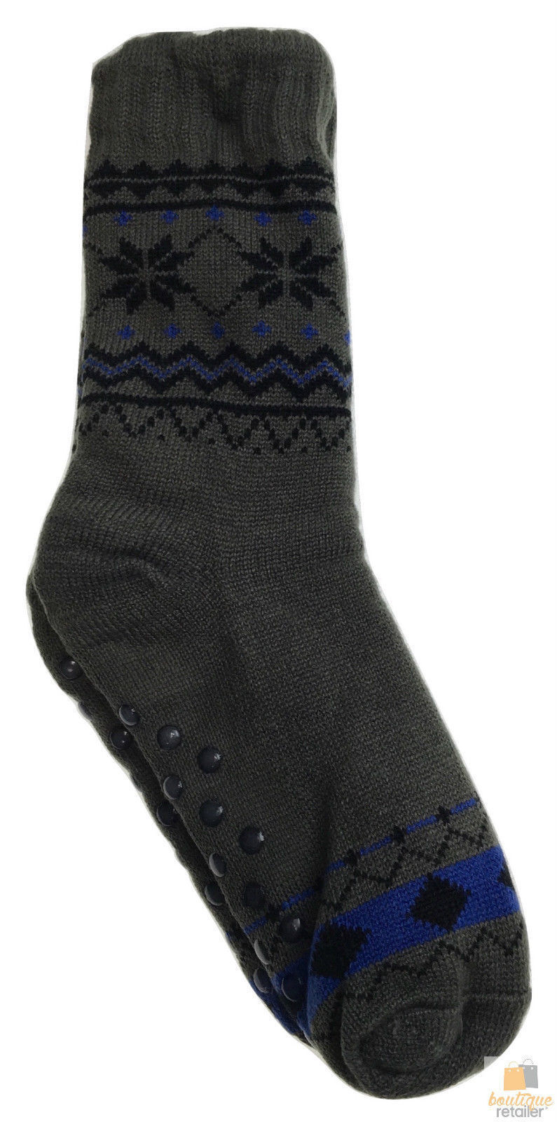 Load image into Gallery viewer, 3 Pairs Mens Non Slip Thick Fur Warm Winter Bed Socks Thermal Warm Cushion BULK