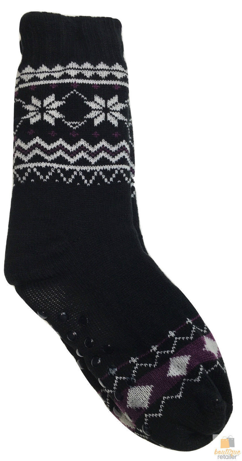 Load image into Gallery viewer, 3 Pairs Mens Non Slip Thick Fur Warm Winter Bed Socks Thermal Warm Cushion BULK