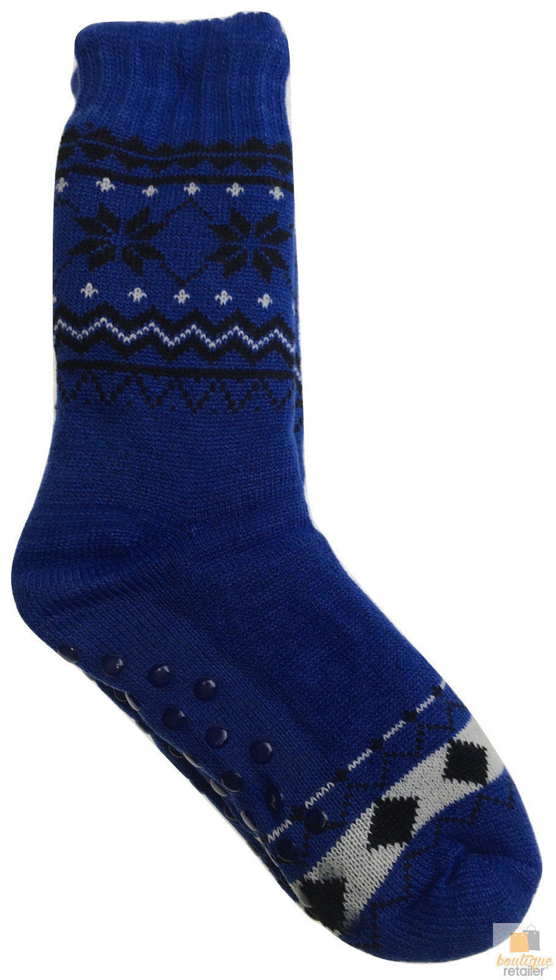 Load image into Gallery viewer, 3 Pairs Mens Non Slip Thick Fur Warm Winter Bed Socks Thermal Warm Cushion BULK