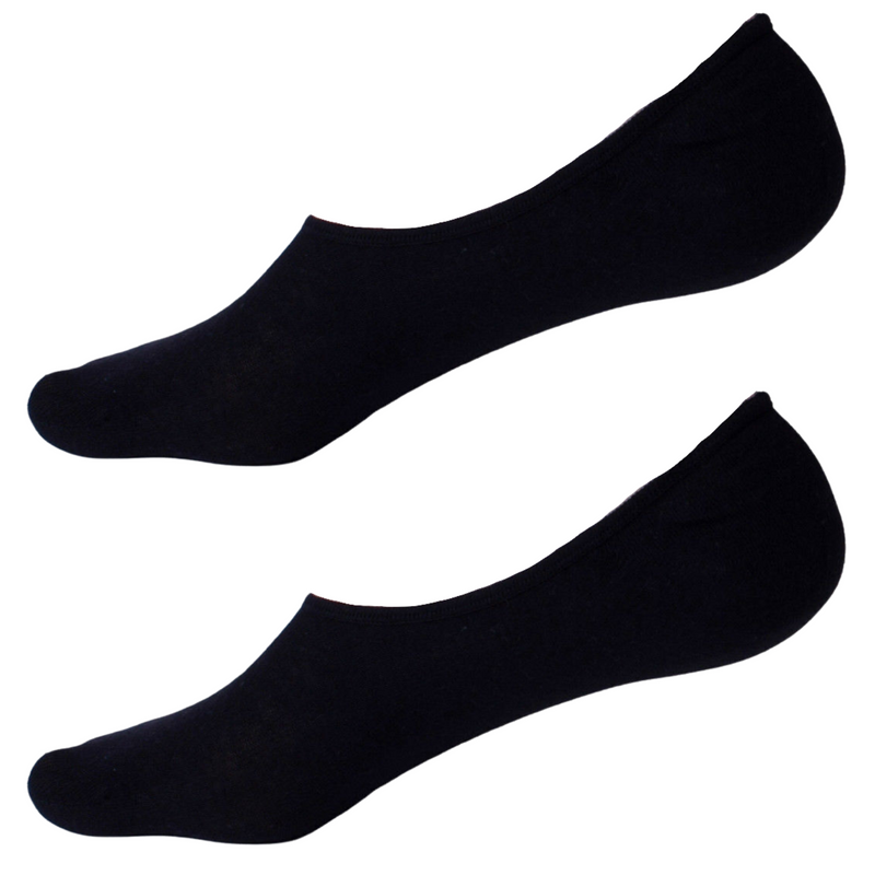 Load image into Gallery viewer, 2x NO SHOW COTTON SOCKS Non Slip Heel Grip Low Cut Invisible Footlet Seamless