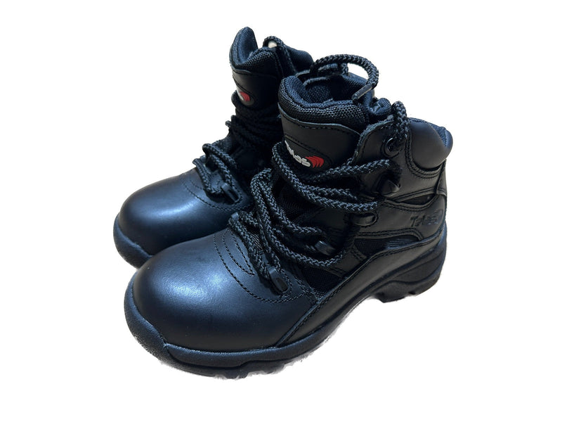 Load image into Gallery viewer, Telas Ankle Cut Leather Combat w Side Zip Boots Shoes E - Black