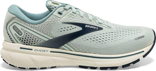Brooks Ghost 14 Womens Running Shoes - Aqua/Whisper White/Navy