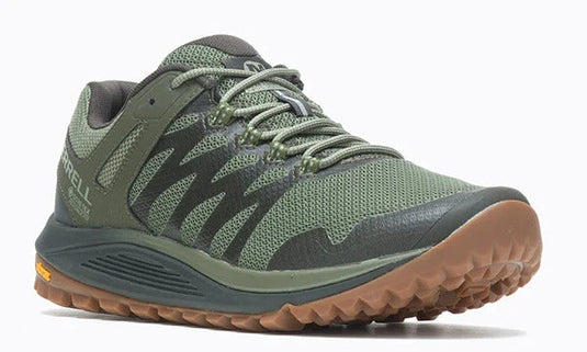 Merrell Mens Nova 2 Gore-Tex Trail Running Shoes Vibram Sole Waterproof - Lichen Green | Adventureco