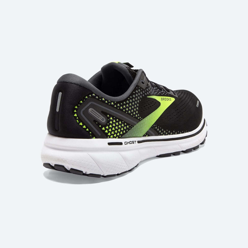 Load image into Gallery viewer, Brooks Mens Wide Ghost 14 Running Shoes - Black/Green
