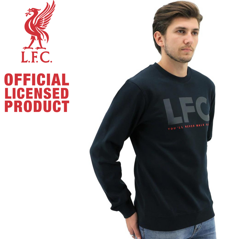 Load image into Gallery viewer, Liverpool FC Mens Crew Jumper Sweatshirt Winter Warm Soccer Football LFC - Navy