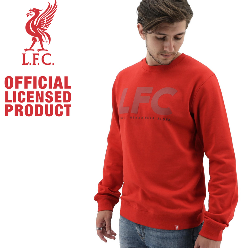 Load image into Gallery viewer, Liverpool FC Mens Crew Jumper Sweatshirt Winter Warm Soccer Football LFC - Red