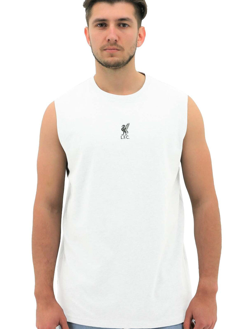 Load image into Gallery viewer, Liverpool FC Mens Muscle Tank Top T-Shirt Vest Soccer Official Licensed - White