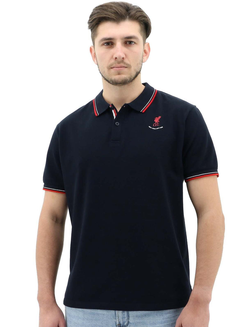 Load image into Gallery viewer, Liverpool FC Mens Polo Shirt Cotton LFC Soccer Football - Navy