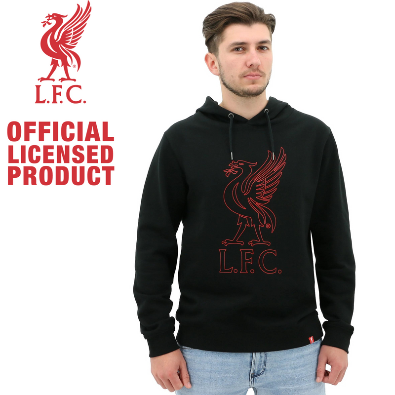 Load image into Gallery viewer, Liverpool FC Mens Hoodie Jumper Winter Warm Soccer Football Liverbird - Black