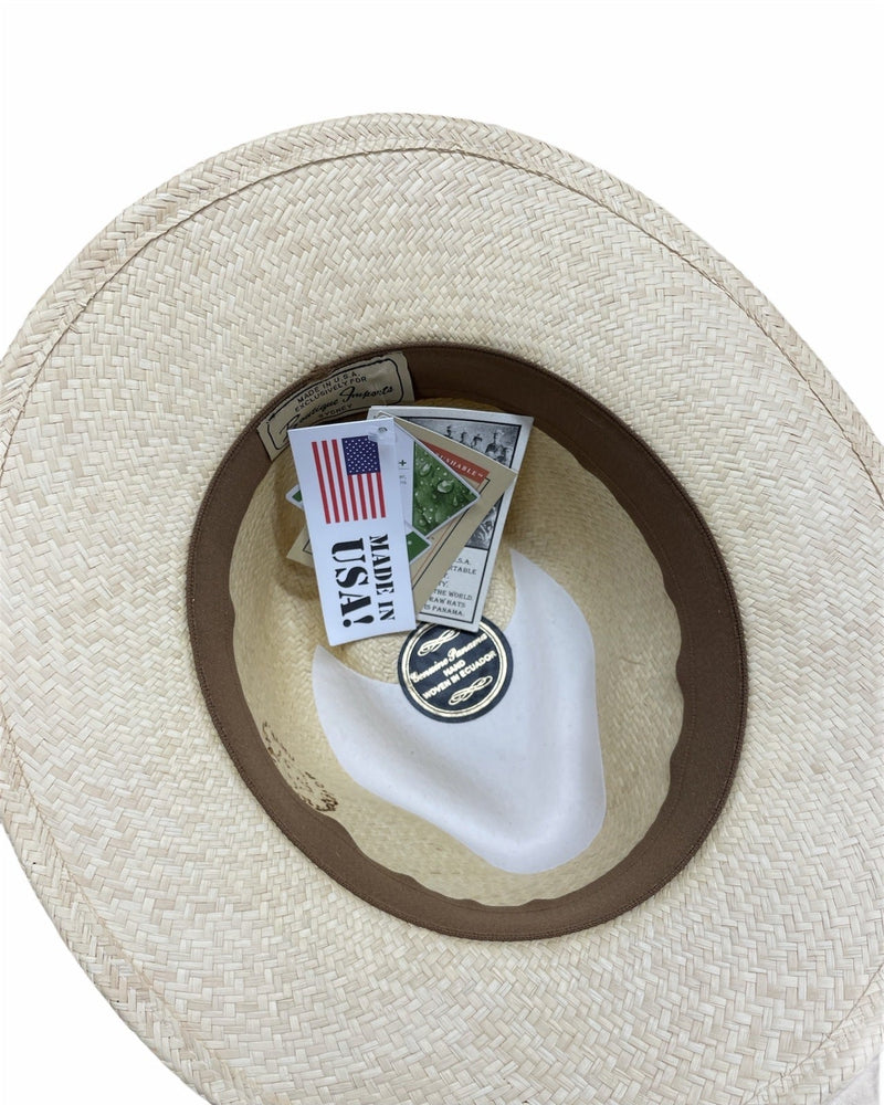 Load image into Gallery viewer, Hand Woven Panama Cooler Hat Summer Fedora Uncrushable Waterproof - Tan