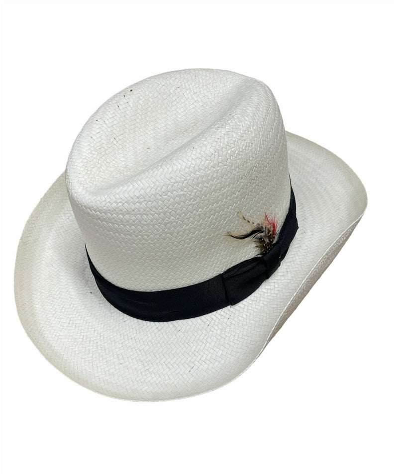 Load image into Gallery viewer, Hand Woven Cooler Outback Hat Summer Breathable Waterproof W/ Feather-Natural