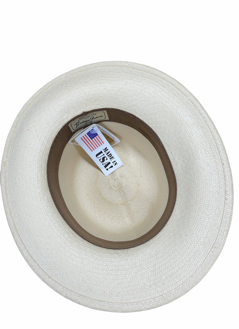 Load image into Gallery viewer, Hand Woven Grade 8 Panama Cooler Outback Hat Summer Breathable Waterproof - Natural