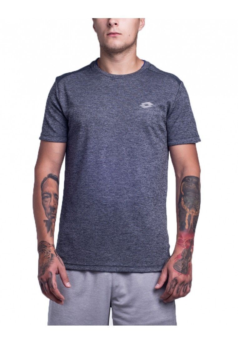 Load image into Gallery viewer, Lotto Mens Bryan V Tee Shirt PL Sports Training - Black/Blue