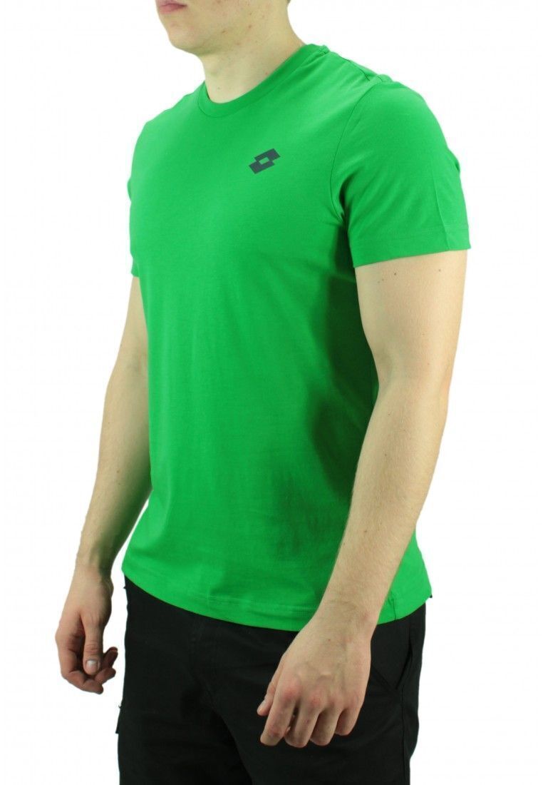 Load image into Gallery viewer, Lotto Mens L73 BS Tee Shirt Sports Tennis Training - Green/Navy