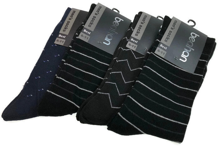 Load image into Gallery viewer, 9 Pairs COTTON BUSINESS SOCKS Mens Dress Crew Plain Work Casual BULK