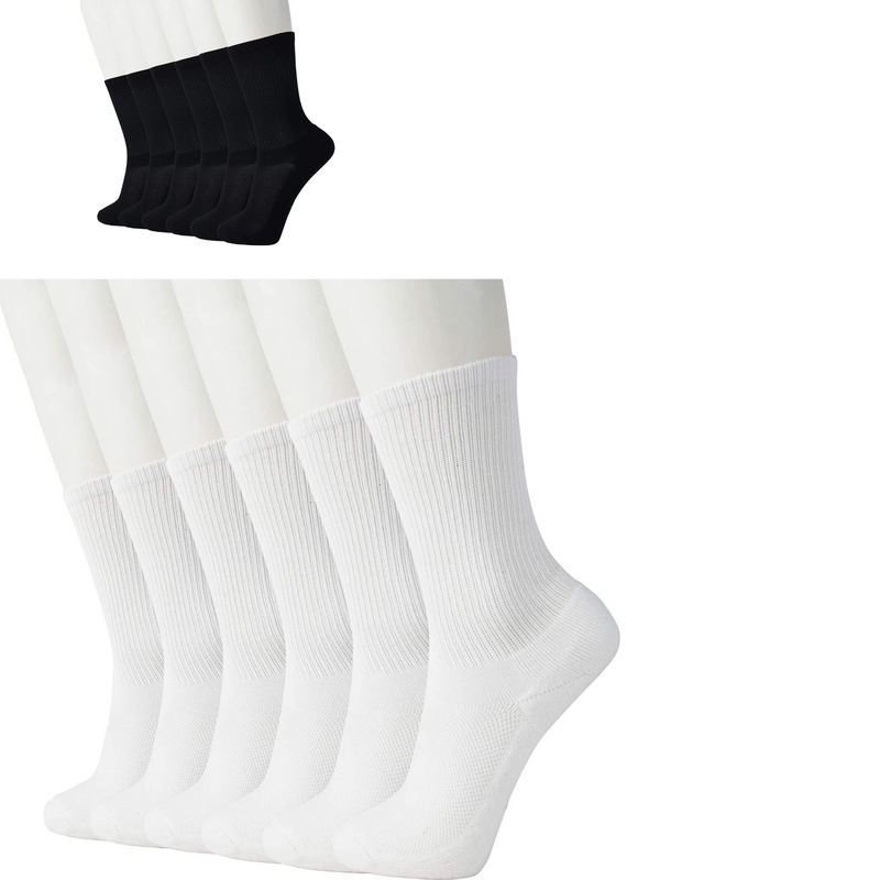 Load image into Gallery viewer, 6 Pairs Bamboo Socks Unisex Premium Fiber Sock Super Soft Crew Tennis Sox