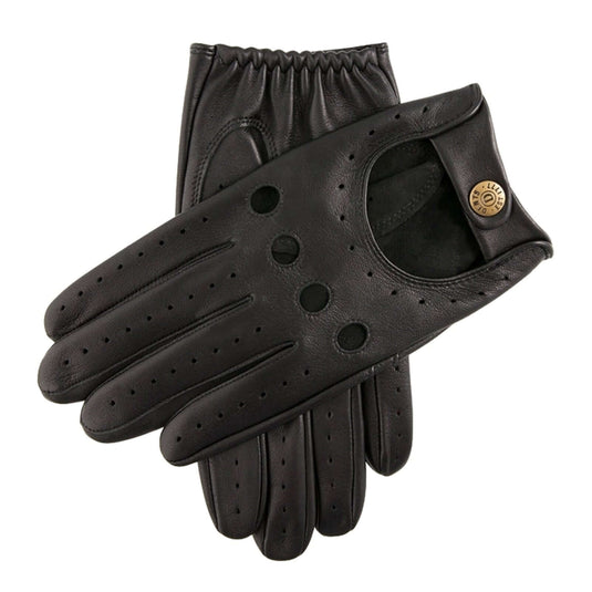 Dents Delta Mens Classic Leather Driving Gloves - Black
