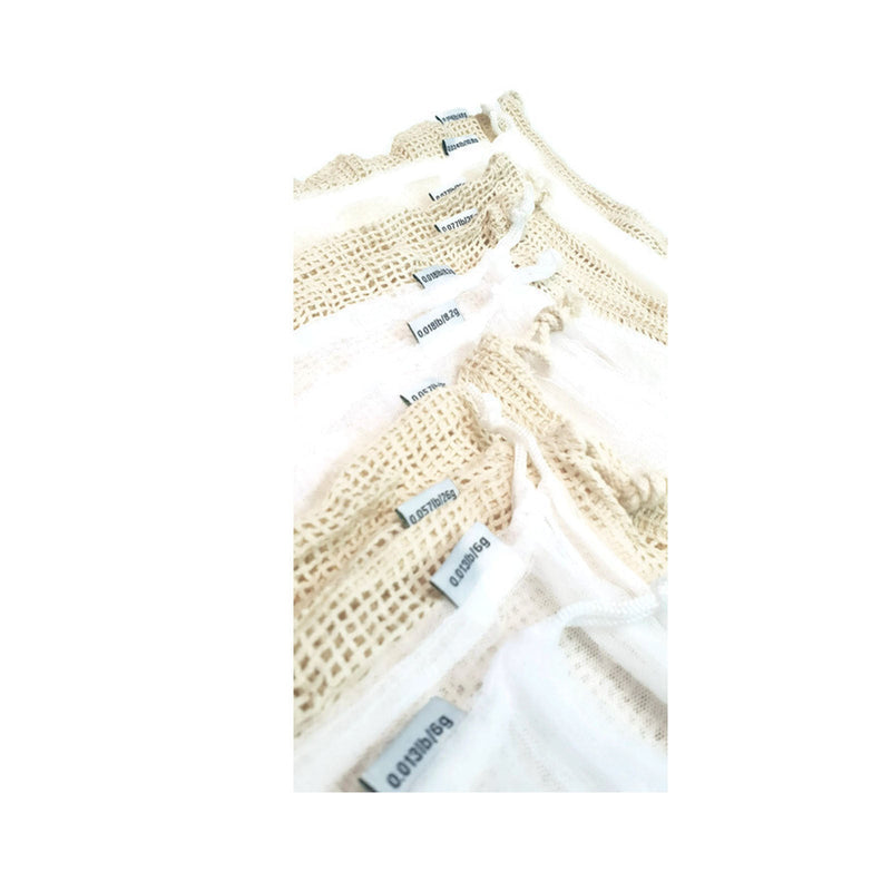 Load image into Gallery viewer, Set of 10 ECOCLAND Reusable Mesh Produce Bags Fruit Grocery Storage Washable Eco Bag