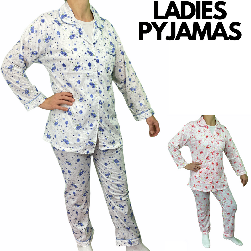 Load image into Gallery viewer, Womens PYJAMAS PJs Set Pajamas Ladies Cotton PJ Womens Long Sleeve Sleepwear
