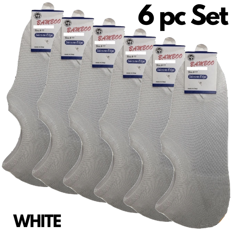 Load image into Gallery viewer, 6x Pairs No Show Bamboo Socks Non-Slip Heel Grip Low Cut Invisible Footlet New