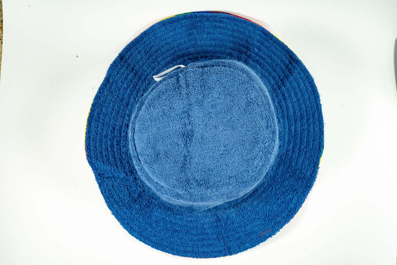 Load image into Gallery viewer, Rainbow Terry Towelling Bucket Hat Gay Lesbian Mardi Gras Party Cap LGBT - Reversible