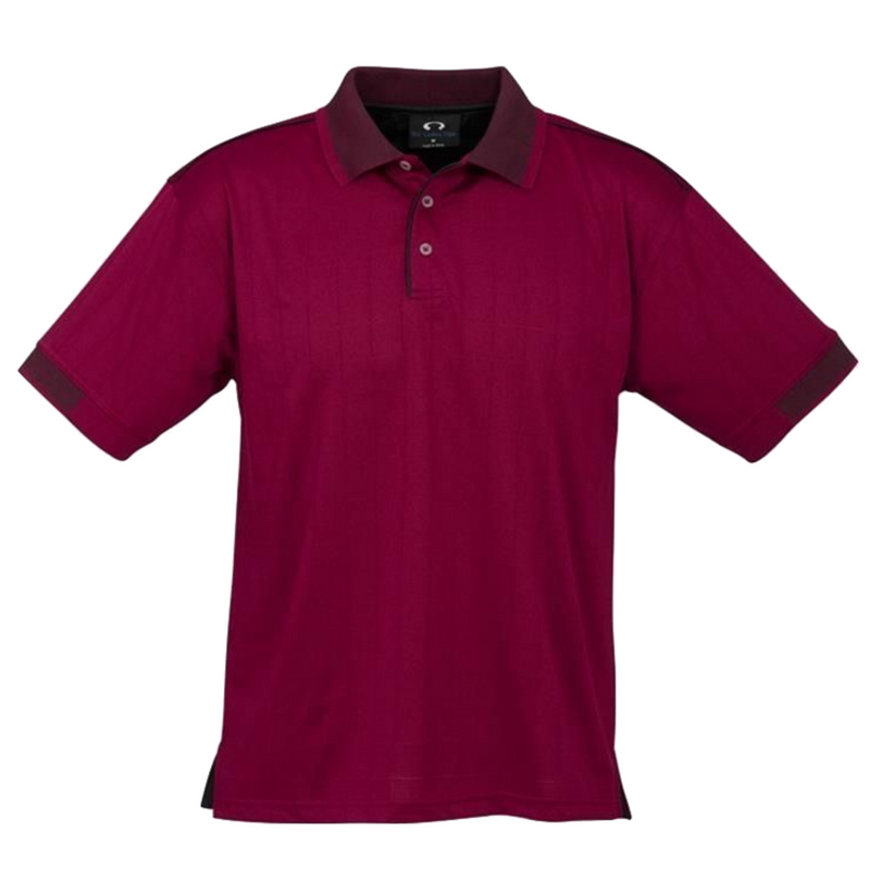 Load image into Gallery viewer, Mens Polo Shirt Breathable Top T Shirt Casual Cotton Blend Cool Dry - Maroon/Black